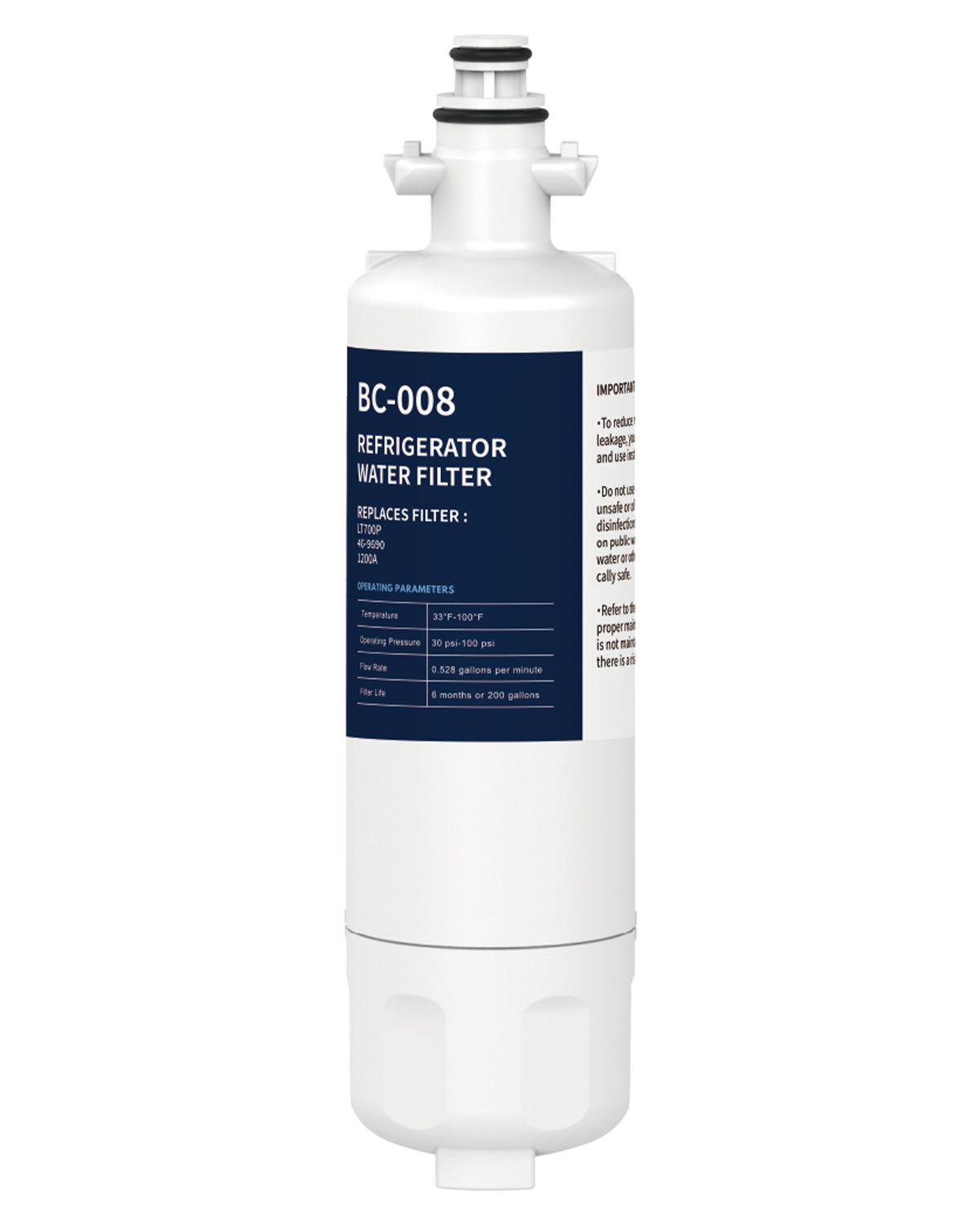 Refrigerator Water Filter Replacement 1 Pack 9690 for kenmore Elite 469690 LT700P RFC 1200A ADQ36006102 ADQ36006101 LFX28968ST RWF1052 RWF1200A LFXS29626S LFXS30766S LFX31925ST LFX31945ST
