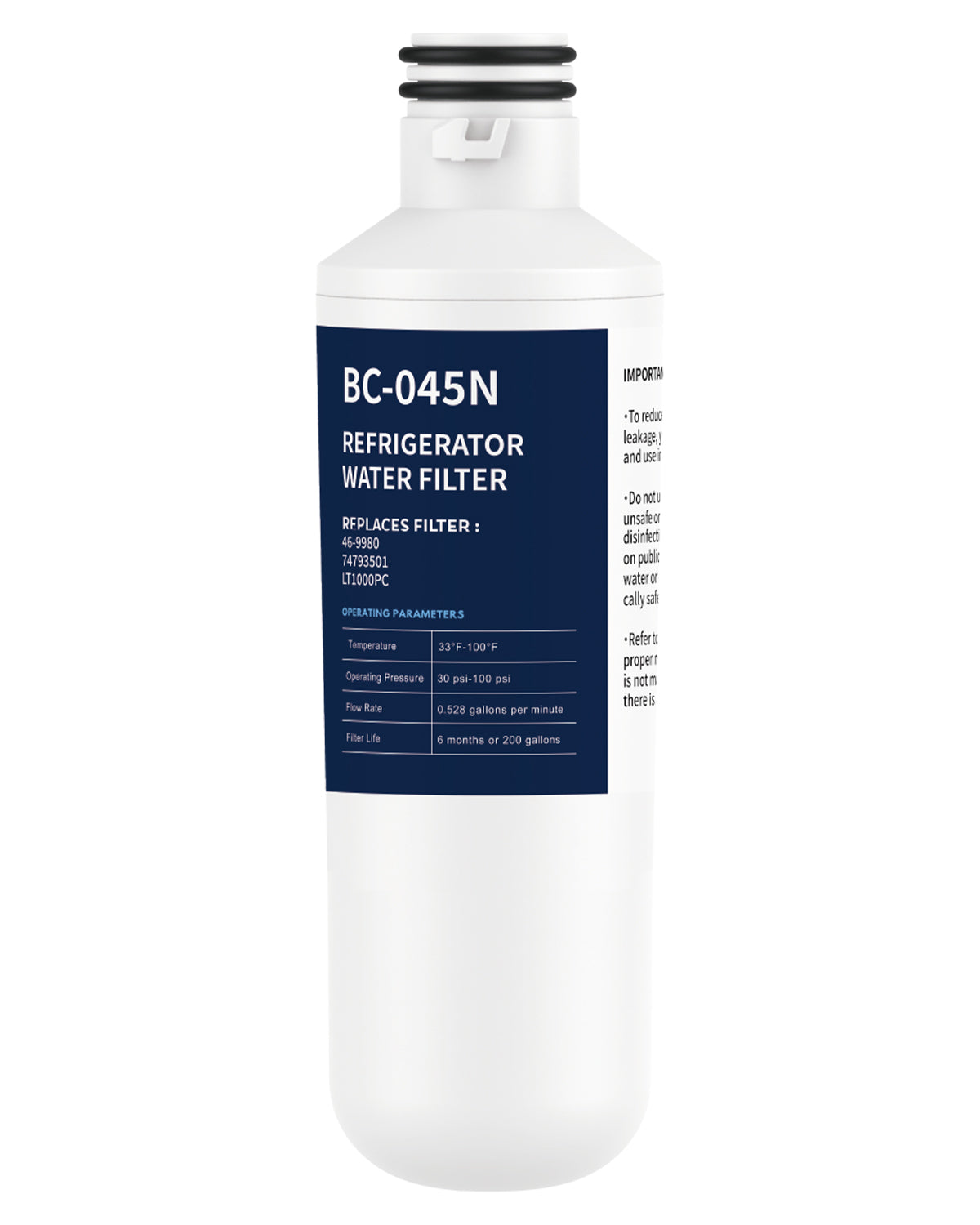 Refrigerator Water Filter Replacement 1 Pack for LT1000PC/PCS LT-1000PC ADQ747935 LFXS26596S LFXS28596S LFXC22526S ADQ74793501 ADQ74793502 MDJ64844601 ADQ74793504 46-9980