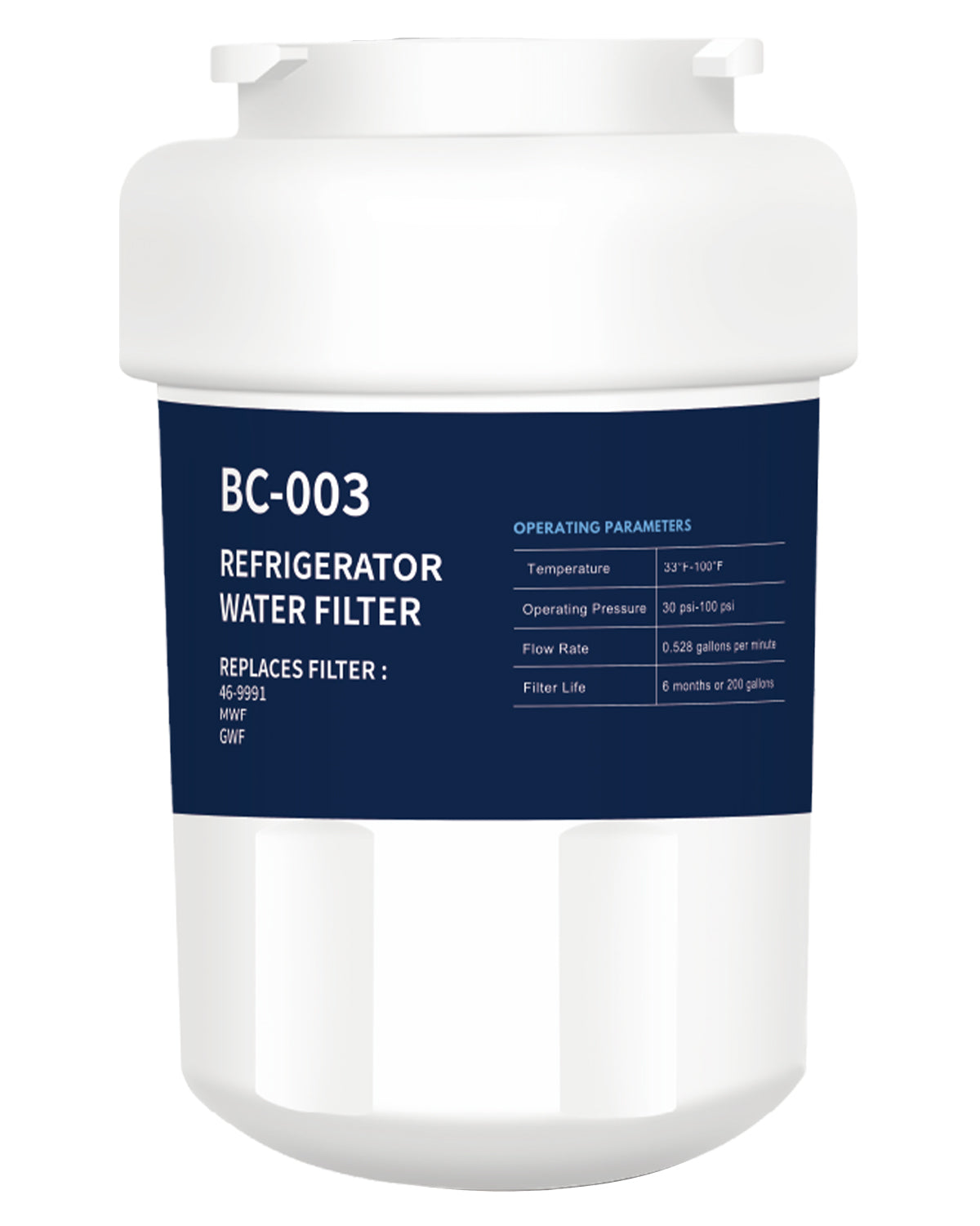 Refrigerator Water Filter Replacement 1 Pack for Profile MWF Hdx Fmg-1 Mwfa Gwf Mfw Gemwf 197D6321P006 46-9991 469991 Gse25gshecss Gse25hmhbhes Mwfp3pk for GE Monogram Water Filter