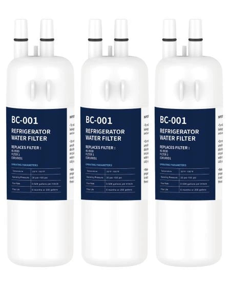 Refrigerator Water Filter 3 Pack Compatible with W10295370A EDR1RXD1 WHR1RXD1 KAD1RXD1 Filter 1 W10295370 P4RFWB P8RFWB2L 46-9930 46-9081 Refrigerator Water Filter