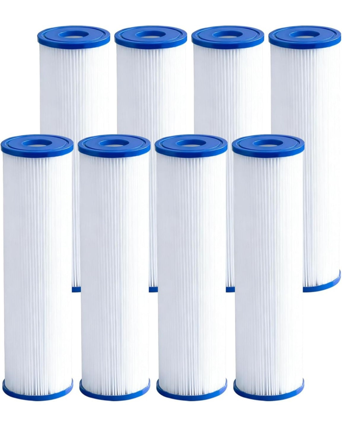DAYEAR Ice Bath Filter 10" x 2.5" (8 Pack) Cold Plunge Filter 20 Micron Pleated Sediment filtrage Replacement for Ice Bath Tub Hot Tub
