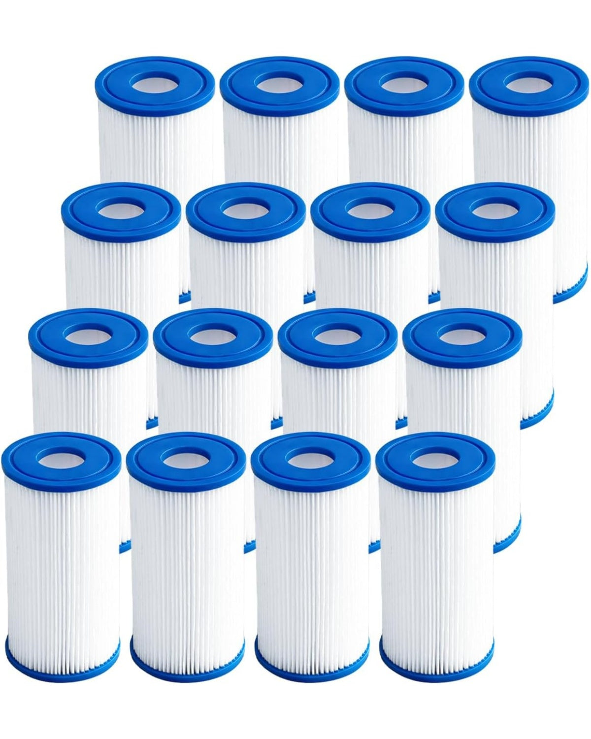 DAYEAR Ice Bath Filter 5" x 2.5" (16 Pack) Cold Plunge Filter 20 Micron Pleated Sediment filtrage Replacement for Ice Bath Tub Hot Tub