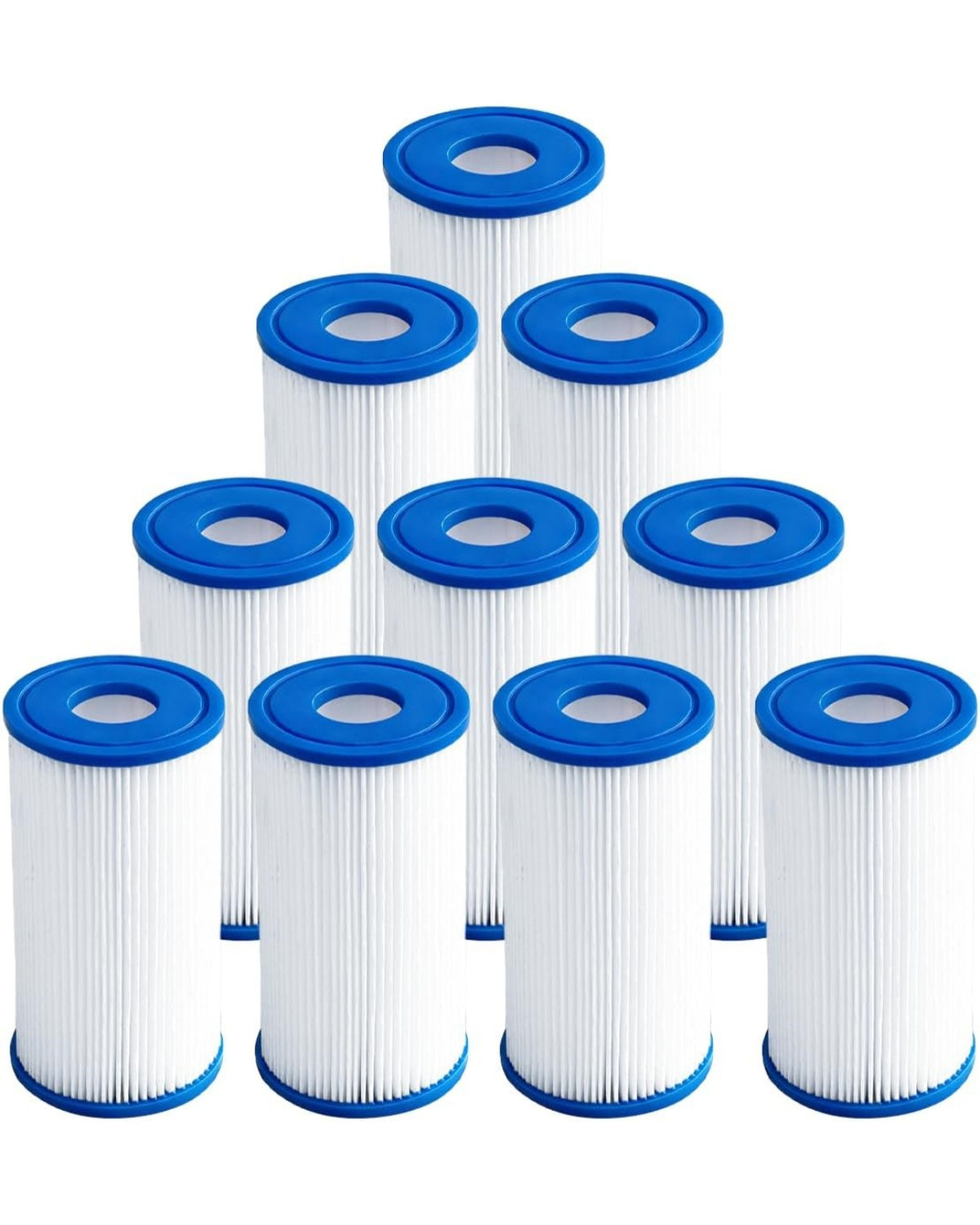 DAYEAR Ice Bath Filter 5" x 2.5" (10 Pack) Cold Plunge Filter 20 Micron Pleated Sediment filtrage Replacement for Ice Bath Tub Hot Tub