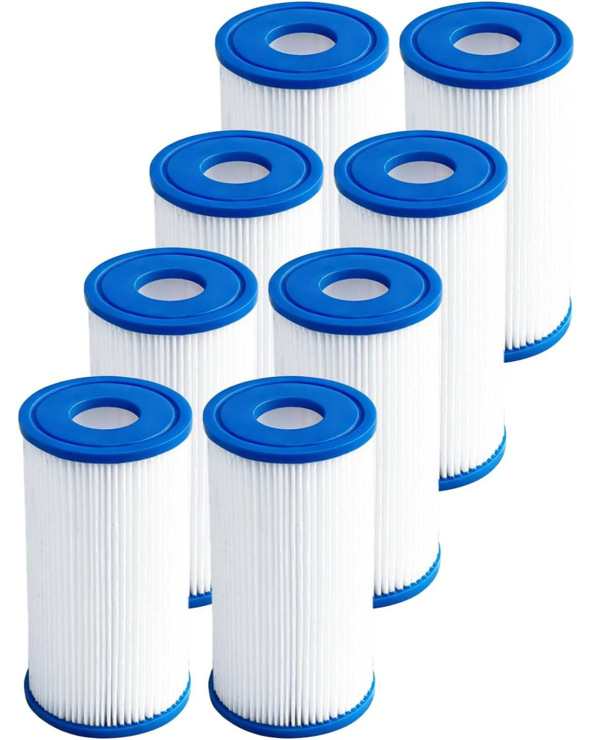 DAYEAR Ice Bath Filter 5" x 2.5" (8 Pack) Cold Plunge Filter 20 Micron Pleated Sediment filtrage Replacement for Ice Bath Tub Hot Tub