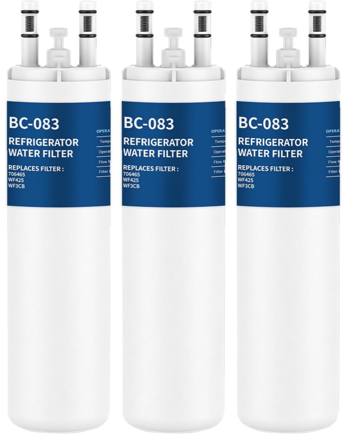 Refrigerator Water Filter Replacement 3 Pack HP006 Compatible with Frigidaire DAYEAR Pure Source 3 WF425 706465 242069601 242086201 242017800 Height 9 inches