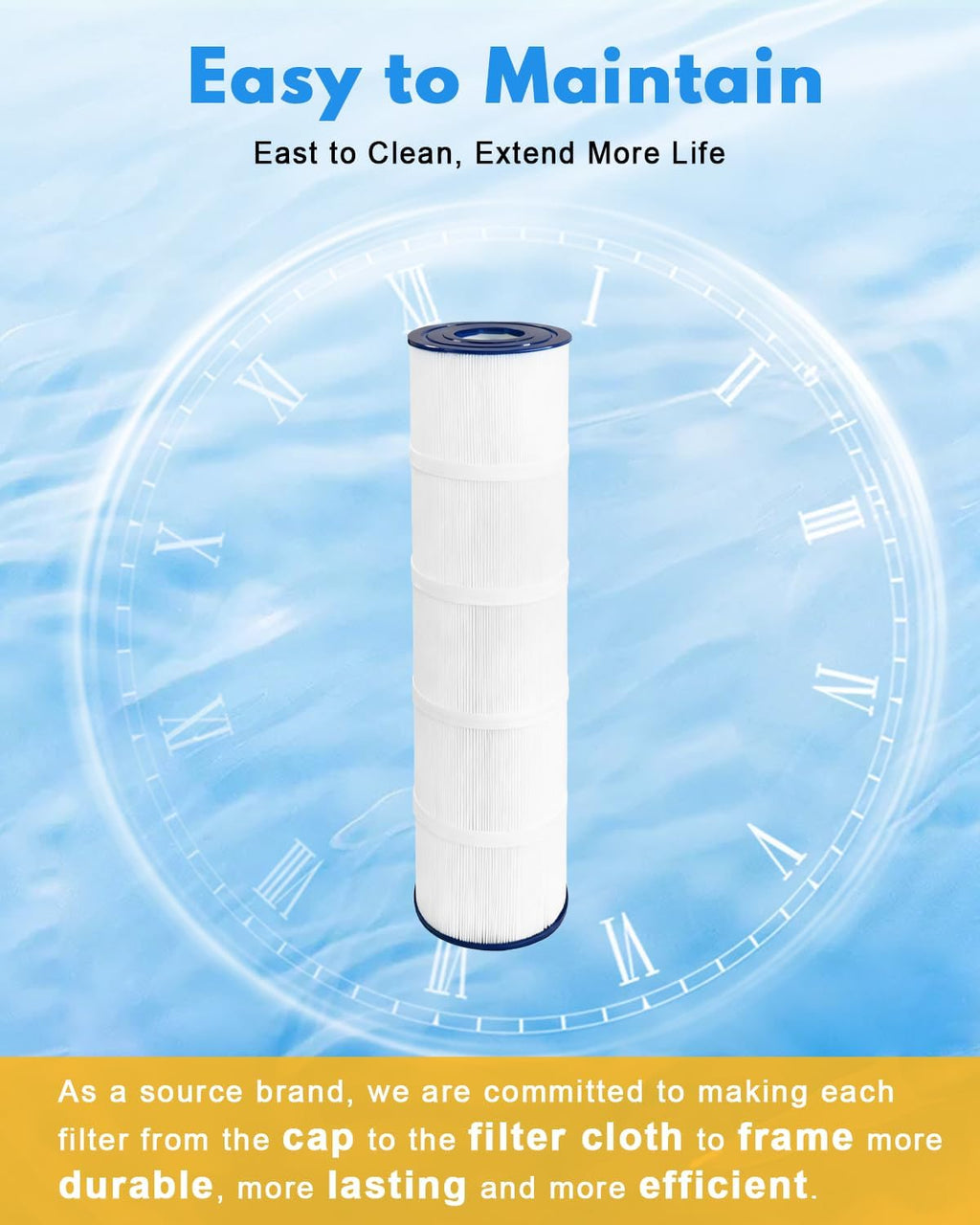 Swimming Filter Cartridge 4 x 130 Sq. Ft. (4 Pack) Filter Replacement CCP520 C-7472 PCC130 FC-1978 Ultral-A7 160332 EC-160332 178585 R173578 817-0131