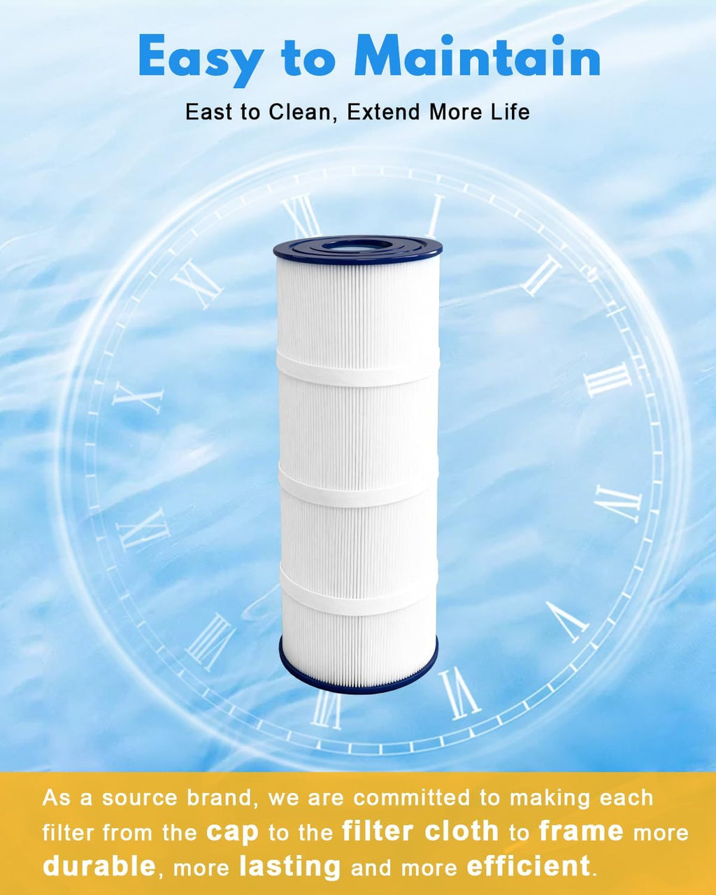 Swimming Filter Cartridge 4 x 105 Sq. Ft. (4 Pack) Filter Replacement CCP420 PCC105 PCC105-PAK4 CCP420 R173576 C-7471 FC-1977 178584 817-0106 FC-6470
