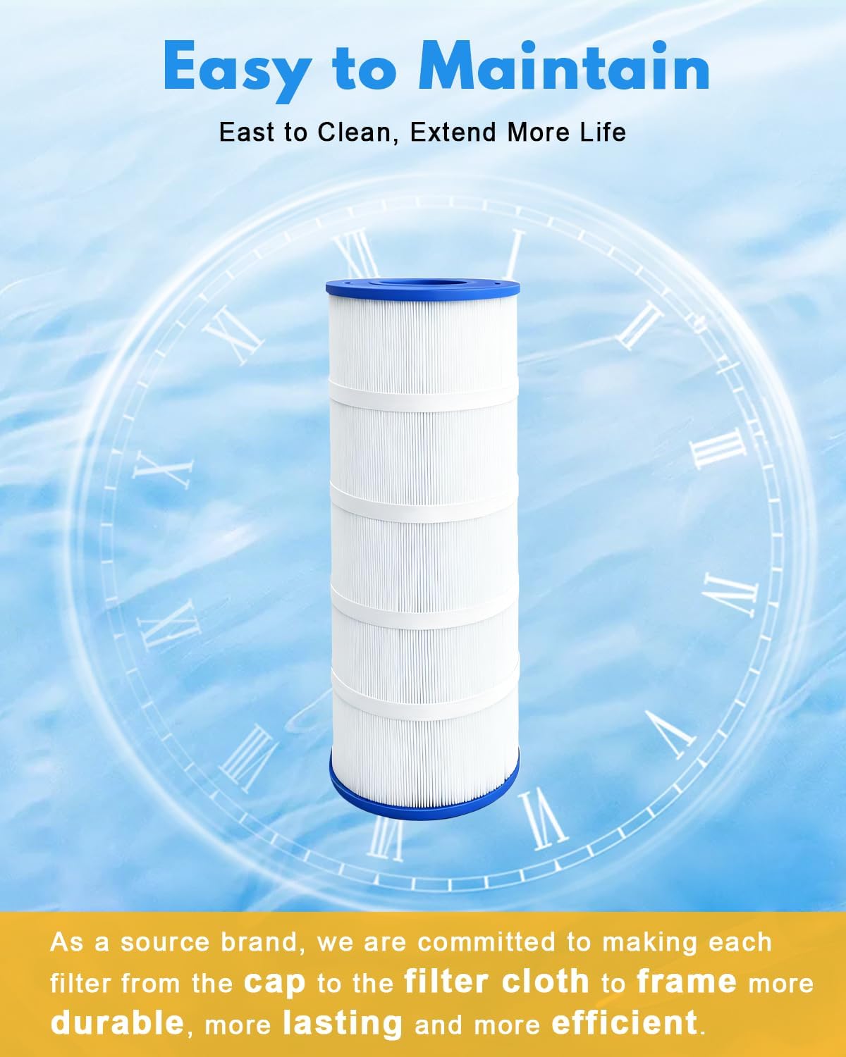 Swimming Filter Cartridge 120 Sq. Ft. (2 Pack) Filter Replacement C1200 C1200 C-8412 CX1200RE FC-1293 PCCF-125 817-0125N