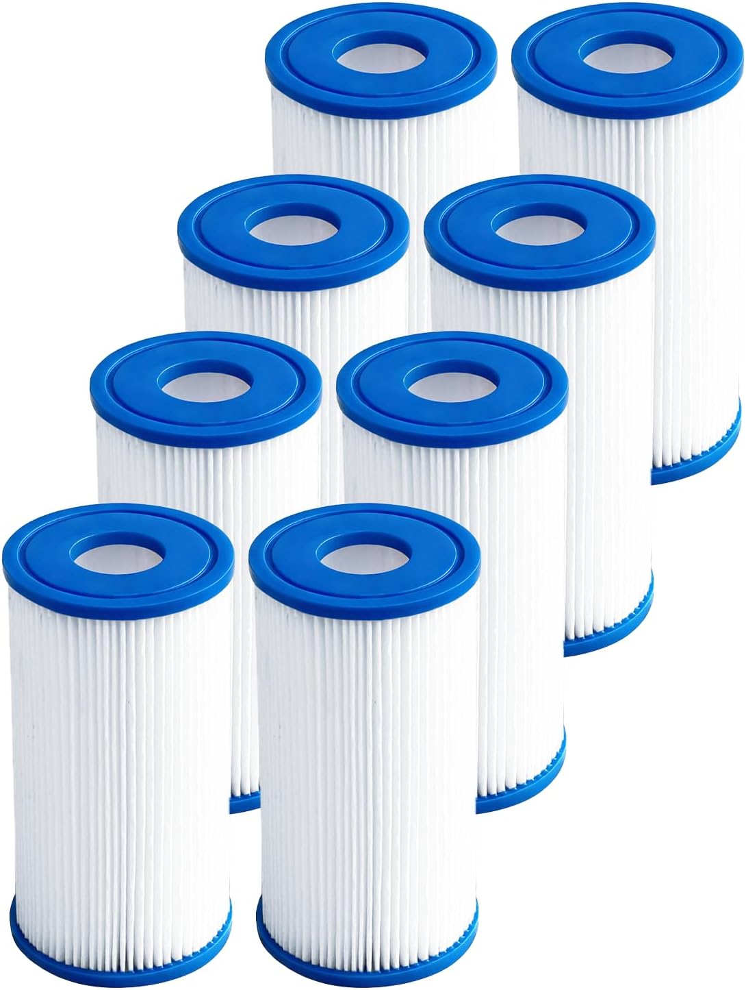 20 Micron Pleated Sediment Filter 5"x2.5" (8 Pack) Replacement Most Cold Plunge Filter Cartridge Compatible with Cold Plunge Chiller,Ice Bath Chiller