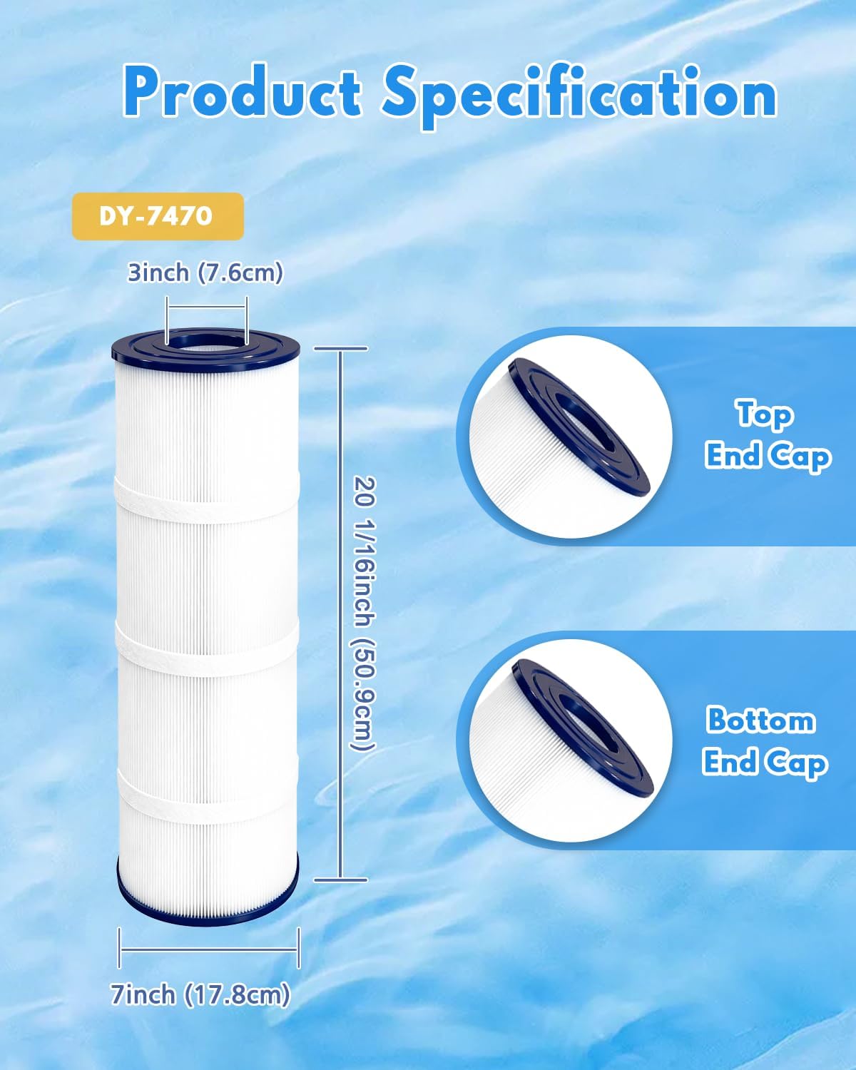 Swimming Filter Cartridge 4 x 80 Sq. Ft. (4 Pack) Filter Replacement CCP320 PCC80 PCC80-PAK4 C-7470 FC-1976 178580 R173573 817-0081