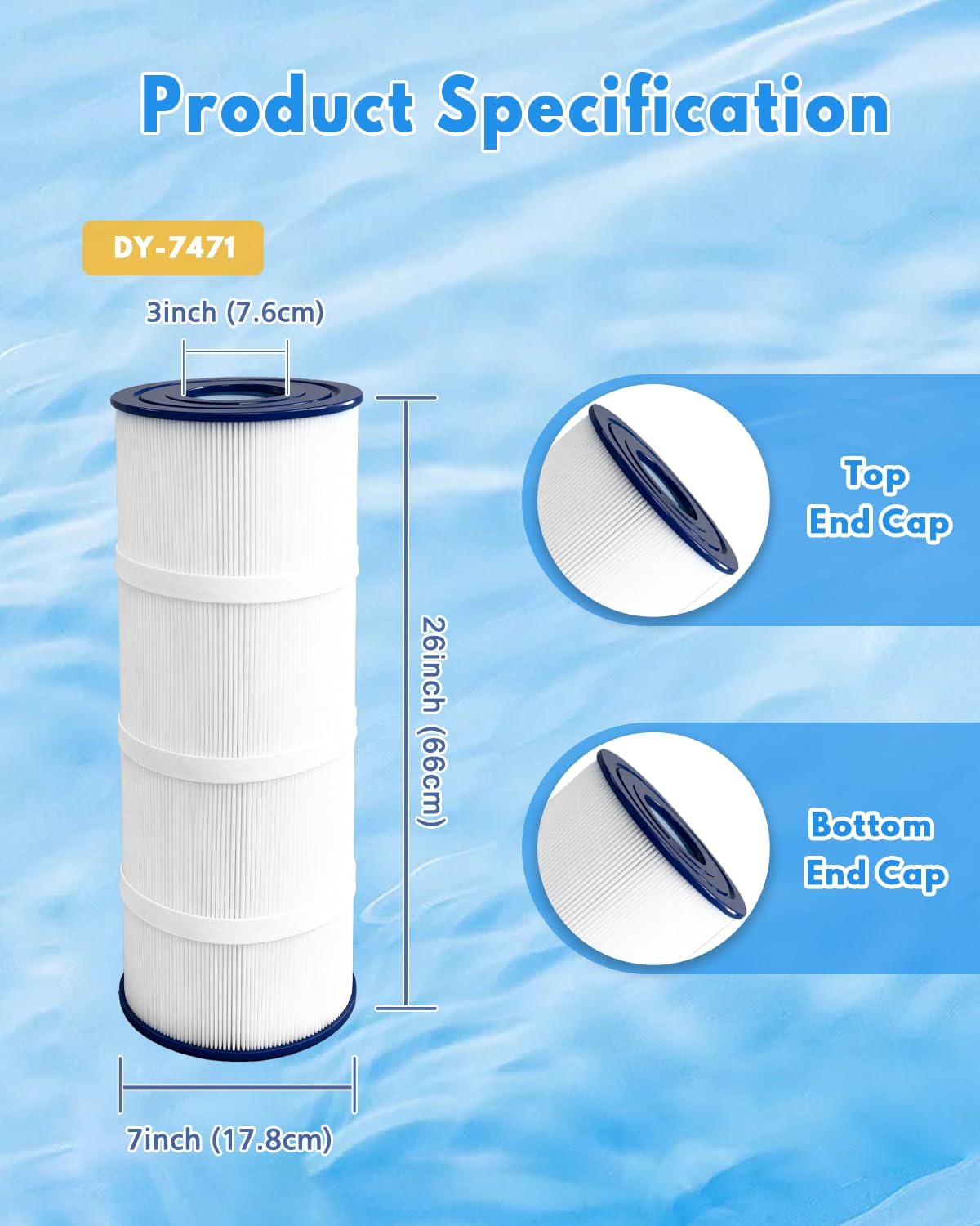 Swimming Filter Cartridge 4 x 105 Sq. Ft. (4 Pack) Filter Replacement CCP420 PCC105 PCC105-PAK4 CCP420 R173576 C-7471 FC-1977 178584 817-0106 FC-6470