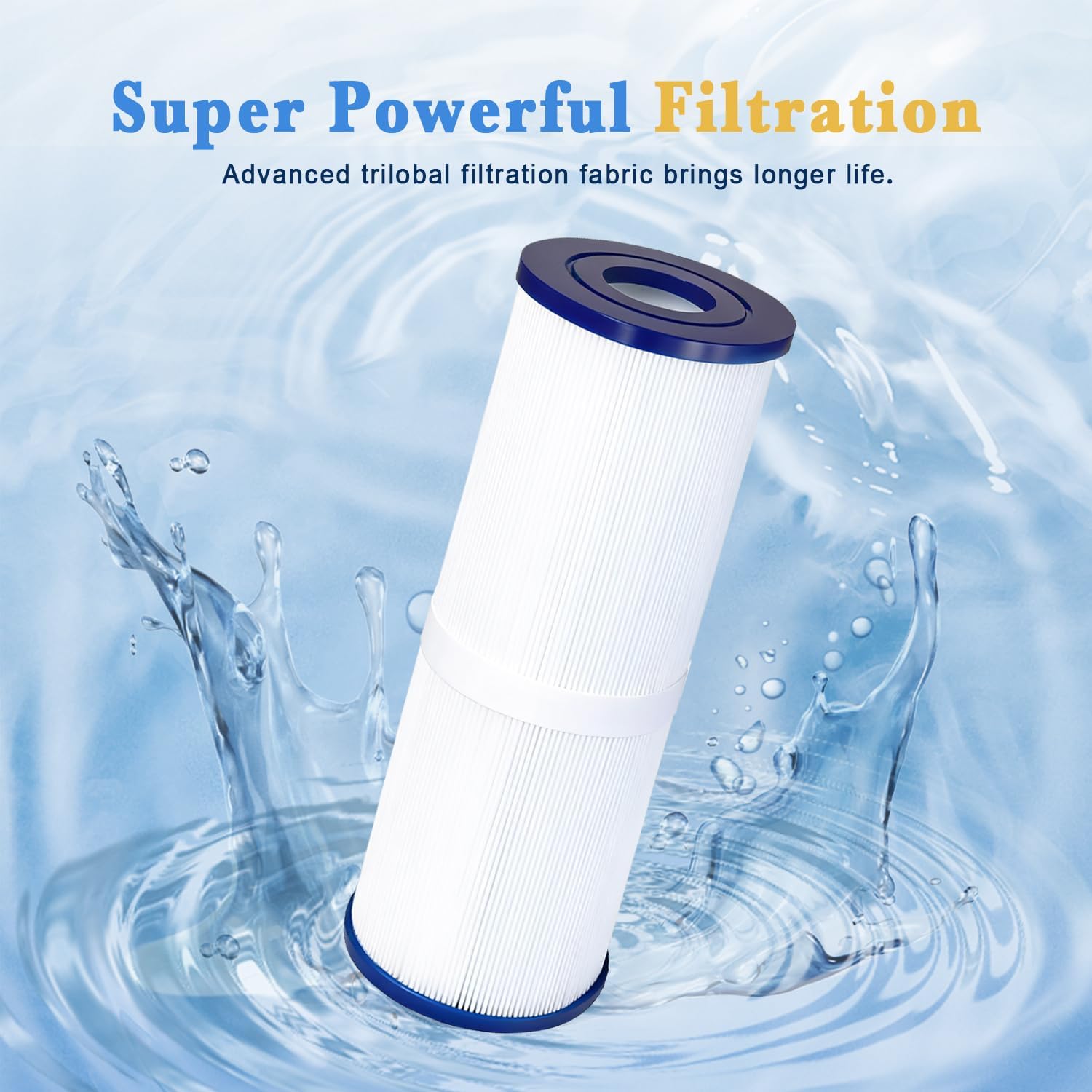 Spa Filter Replacement 25 Sq.Ft 13" x 5" Drop-in (2 Pack) Hot Tub Filter for PRB25-IN FC-2375 C-4326 FC-2370 413-106 303909 M-4326 817-2500 R173429