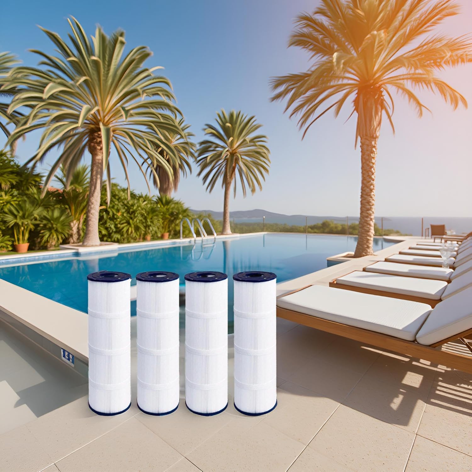 Swimming Filter Cartridge 4 x 80 Sq. Ft. (4 Pack) Filter Replacement CCP320 PCC80 PCC80-PAK4 C-7470 FC-1976 178580 R173573 817-0081
