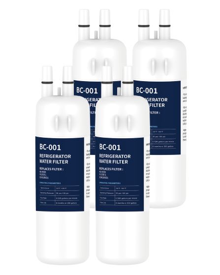 Refrigerator Water Filter 4 Pack Compatible with W10295370A EDR1RXD1 WHR1RXD1 KAD1RXD1 Filter 1 W10295370 P4RFWB P8RFWB2L 46-9930 46-9081 Refrigerator Water Filter